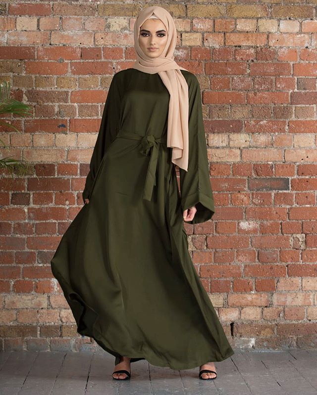 Trendy Muslim Dress - Solid Color, Large Size Tie - Hot Sale on AliExpress, eBay, and Amazon Middle East-Dubai (Product Code: 6394)