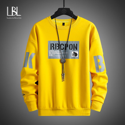 Optimize product title: "LBL 2021 New Spring Autumn Men's Hoodies Sweatshirts - Casual Solid Color Streetwear Tops"